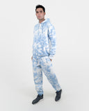 Men's Blue Fleece Tie-Dye Tracksuit