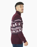 Burgundy Chunky Knit Christmas Jumper
