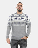 Cream Moose Knitted Men’s Xmas Jumper