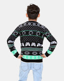 Boys Headphone Controller Green Jumper