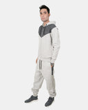 Grey Black Contrast Mens Tracksuit