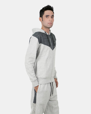 Grey Black Contrast Mens Tracksuit