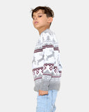 Jumping Reindeer Grey Kids Xmas Jumper