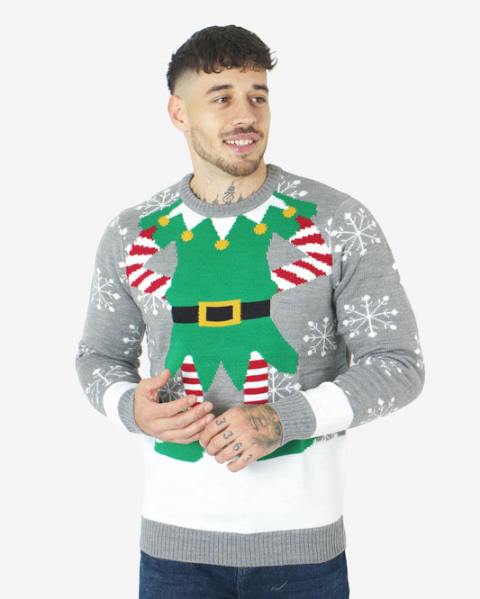 Mid-grey Knitted Long Sleeves Sweater