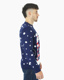 Santa To the Pub Navy Pullover Jumper