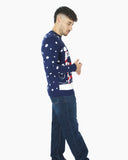 Santa To the Pub Navy Pullover Jumper