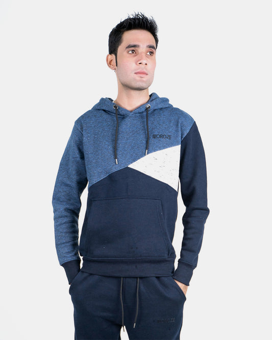 Navy Grey Mens Contrast Jogging Suit