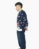Santa to the Pub Navy Novelty Jumpers