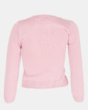 Girls Bird Pink Christmas Jumper