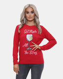 Women Gingle Red Christmas Jumper