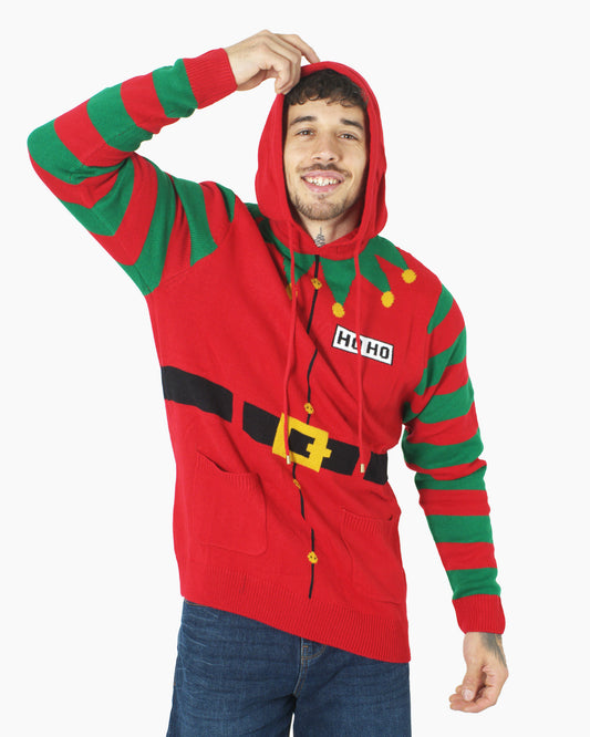 Mens Elf Hoho Red C-Jumper