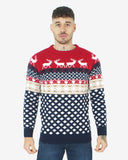Red Mens Novelty Knitted Jumpers