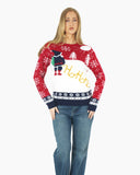 Red HoHo Santa Printed Jumper
