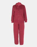Wine Kids Plain Hooded Tracksuit