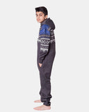 Charcoal Kids Aztec Hooded Onesie