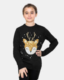 Baby Deer Black Girls Christmas Jumper