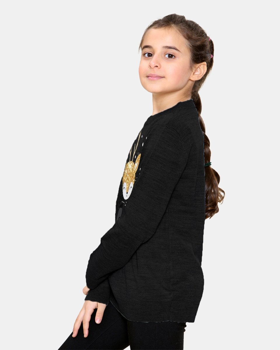 Baby Deer Black Girls Christmas Jumper
