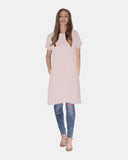 Baby Pink Women's Plain Long T-shirt