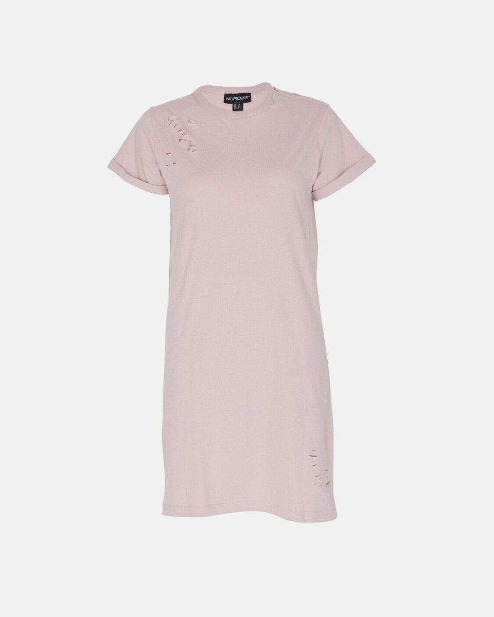 Baby Pink Women's Plain Long T-shirt