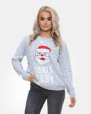 Baby Santa Grey Women Christmas Jumper
