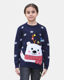 Bear Navy Kids Christmas Jumpers
