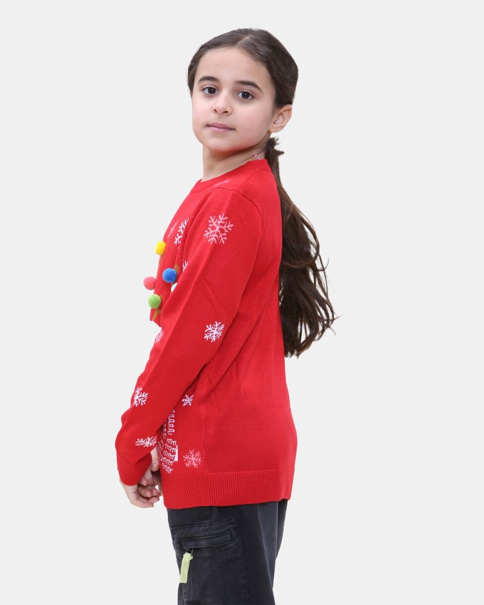 Bear Red Kids Christmas Jumpers