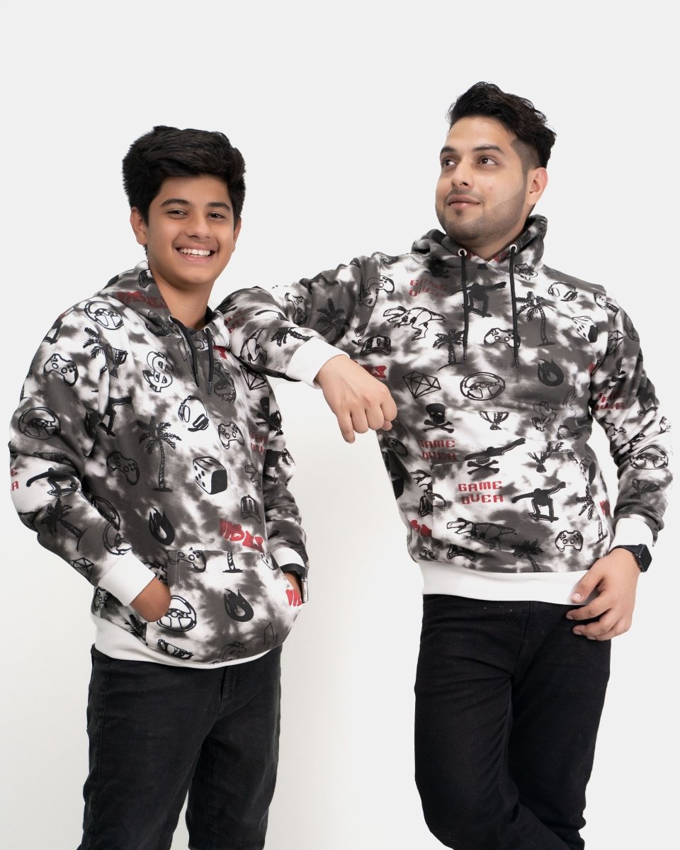 Black Boys Tie Dye Gaming pullover Hoodie