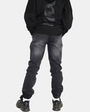 Black Casual Retro Denim Pants