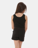 Black Casual Summer Plain Shorts