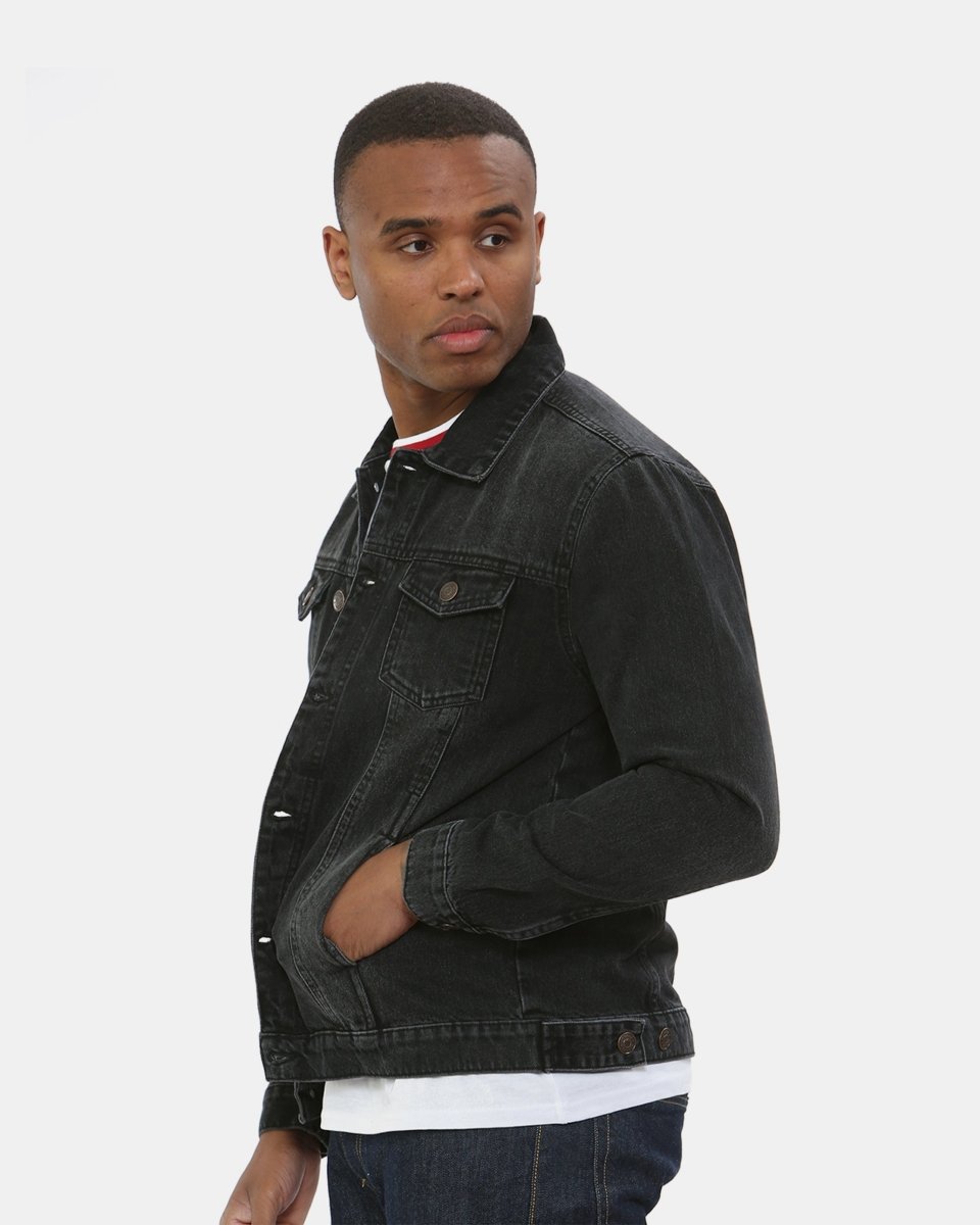 Black Classic Washed Denim Jacket