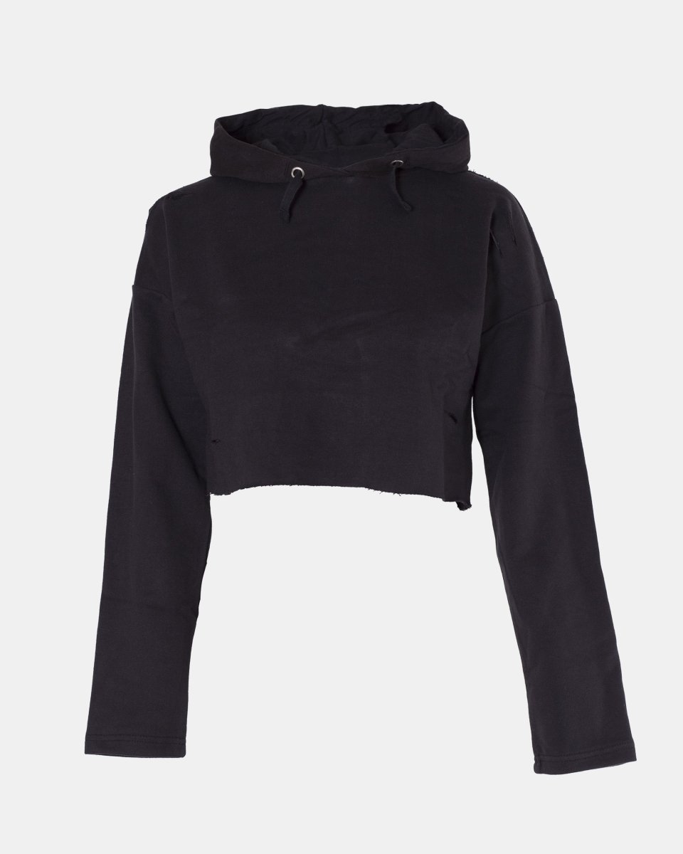 Black Girl's Long - Sleeve Hoodie
