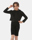 Black Girl's Long - Sleeve Hoodie