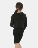 Black Girl's Long - Sleeve Hoodie