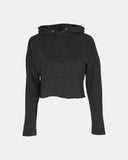 Black Girls Plain Crop Hoodie