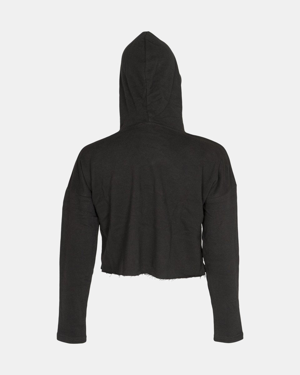 Black Girls Plain Crop Hoodie