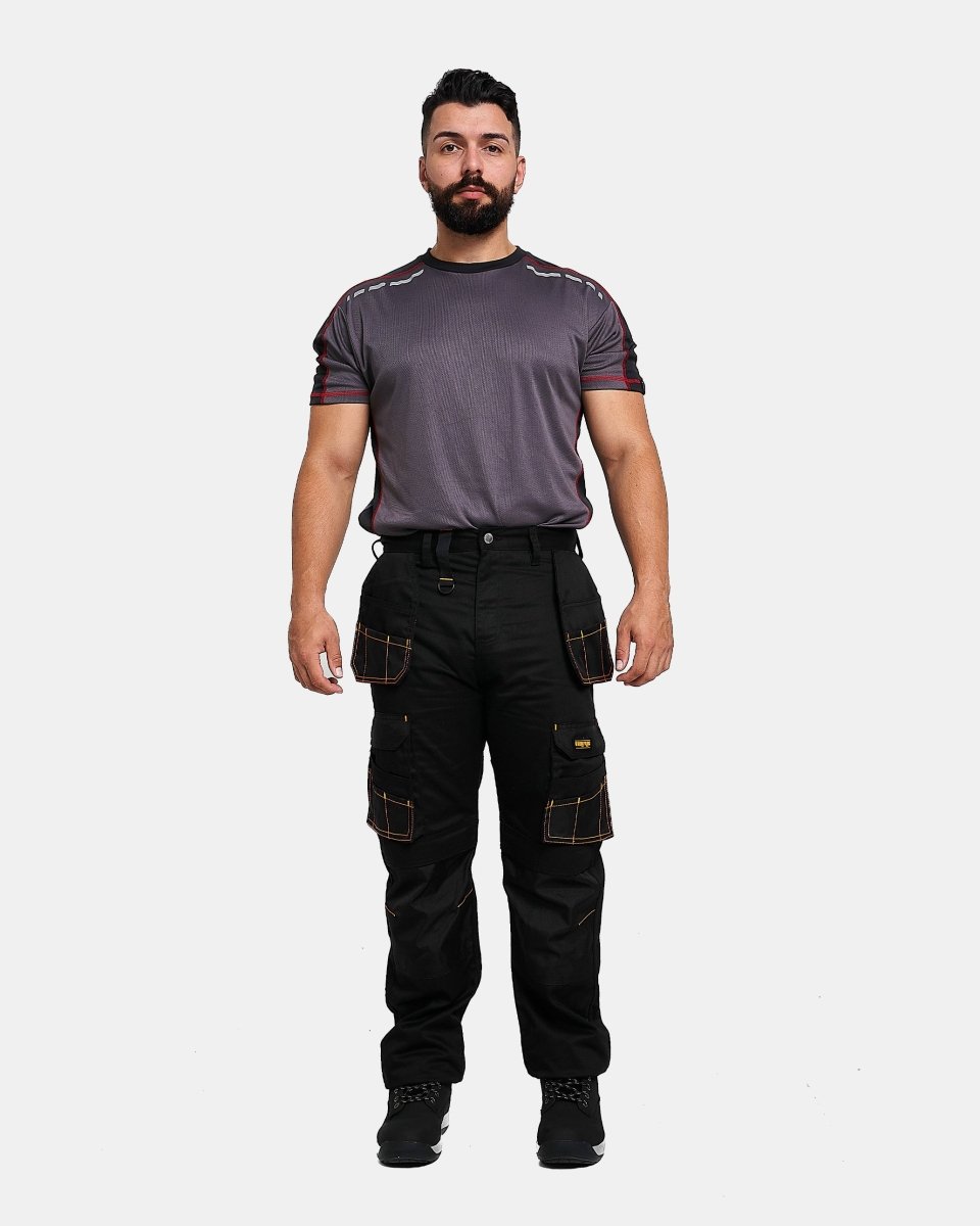 Black Heavy - Duty Cargo Work Trouser