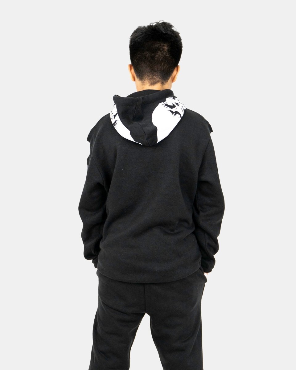 Black Kids Skeleton Printed Tracksuit