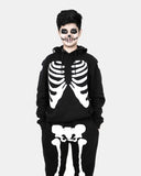 Black Kids Skeleton Printed Tracksuit