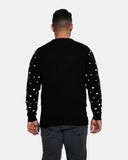 Black Lightweight Santa Printed Jumper