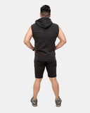 Black Mens S - Less Short Tracksuit Set