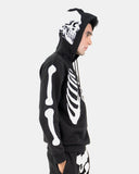 Black Mens Skeleton Printed Tracksuit