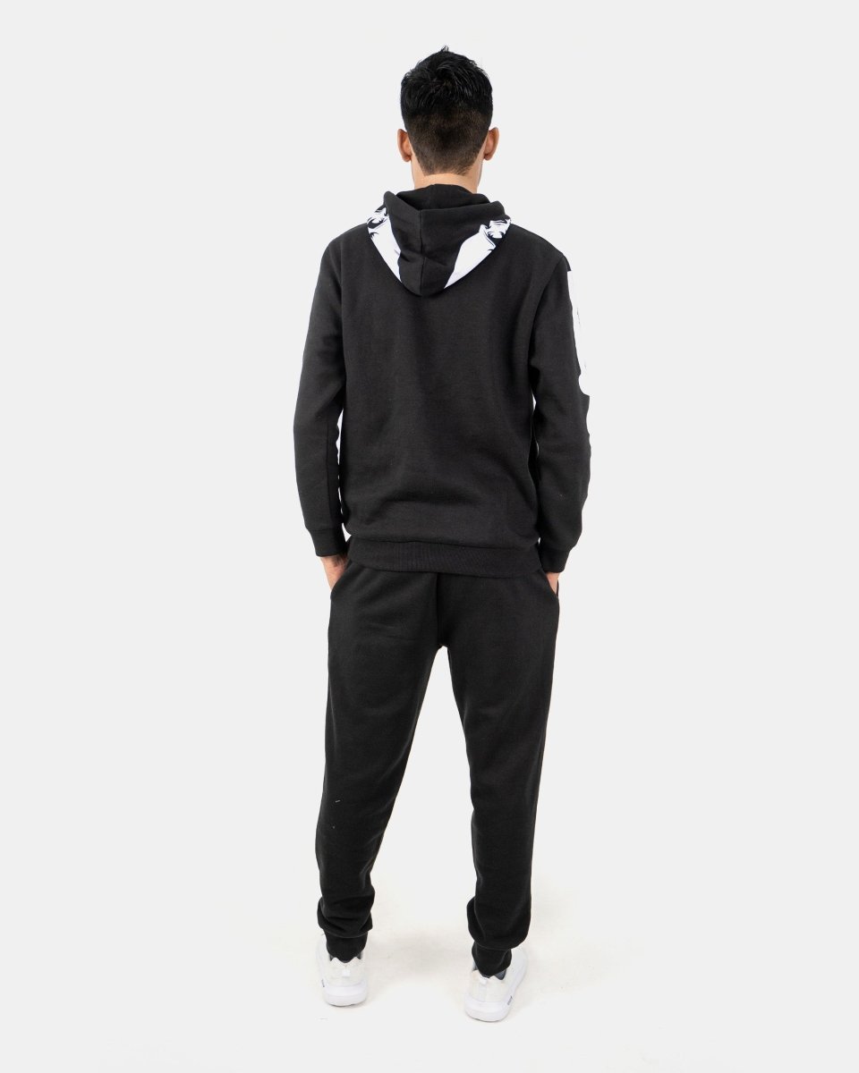 Black Mens Skeleton Printed Tracksuit