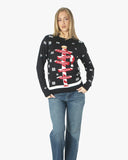 Black Pub Novelty Womens Xmas Jumper