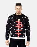 Black Pub Reindeer Novelty Jumpers