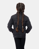 Black Ribbed Vintage Denim Jacket