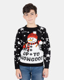 Black Santa Fairisle Kids Christmas Jumper