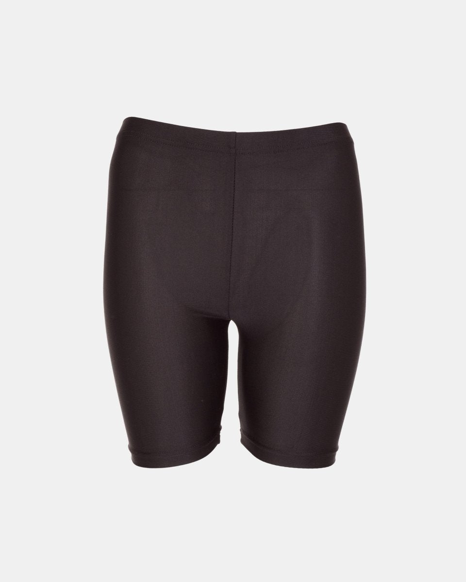 Black Shiny Nylon Lycra Shorts