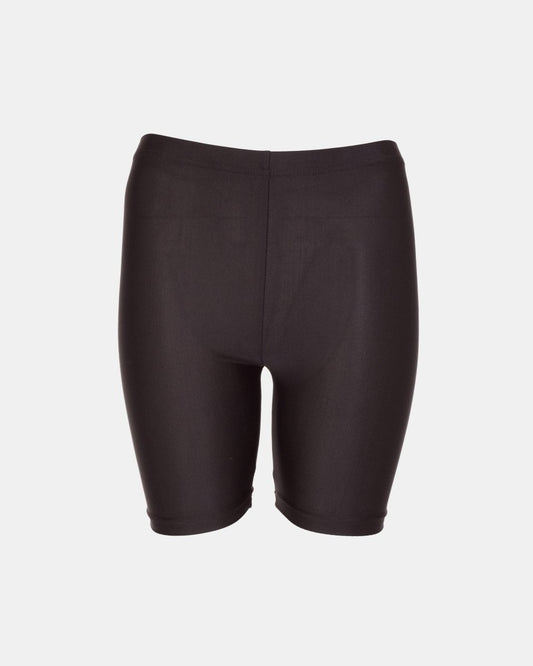 Black Shiny Nylon Lycra Shorts