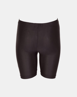 Black Shiny Nylon Lycra Shorts