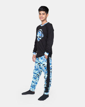 Black Skull Gaming Print Pyjamas